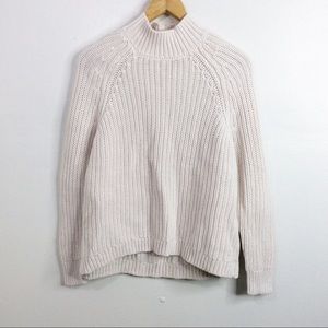 Kendall & Kylie Chunky Mockneck Knit Sweater Ivory